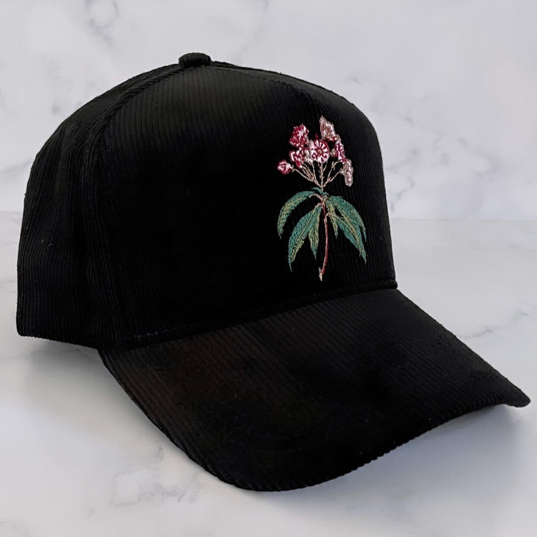 State Flower Hat - Black