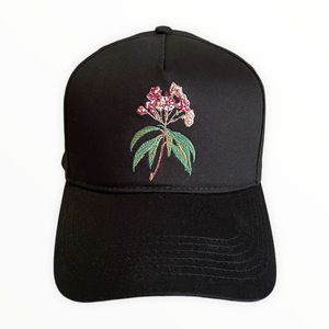 State Flower Hat - Black & Gold