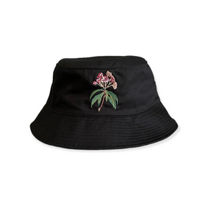 Flower Bucket Hat - Black